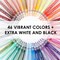 48 Colors, 0.7 mm, Extra Fine Tip Drawing Markers, Premium Paint Pens (Multicolor)